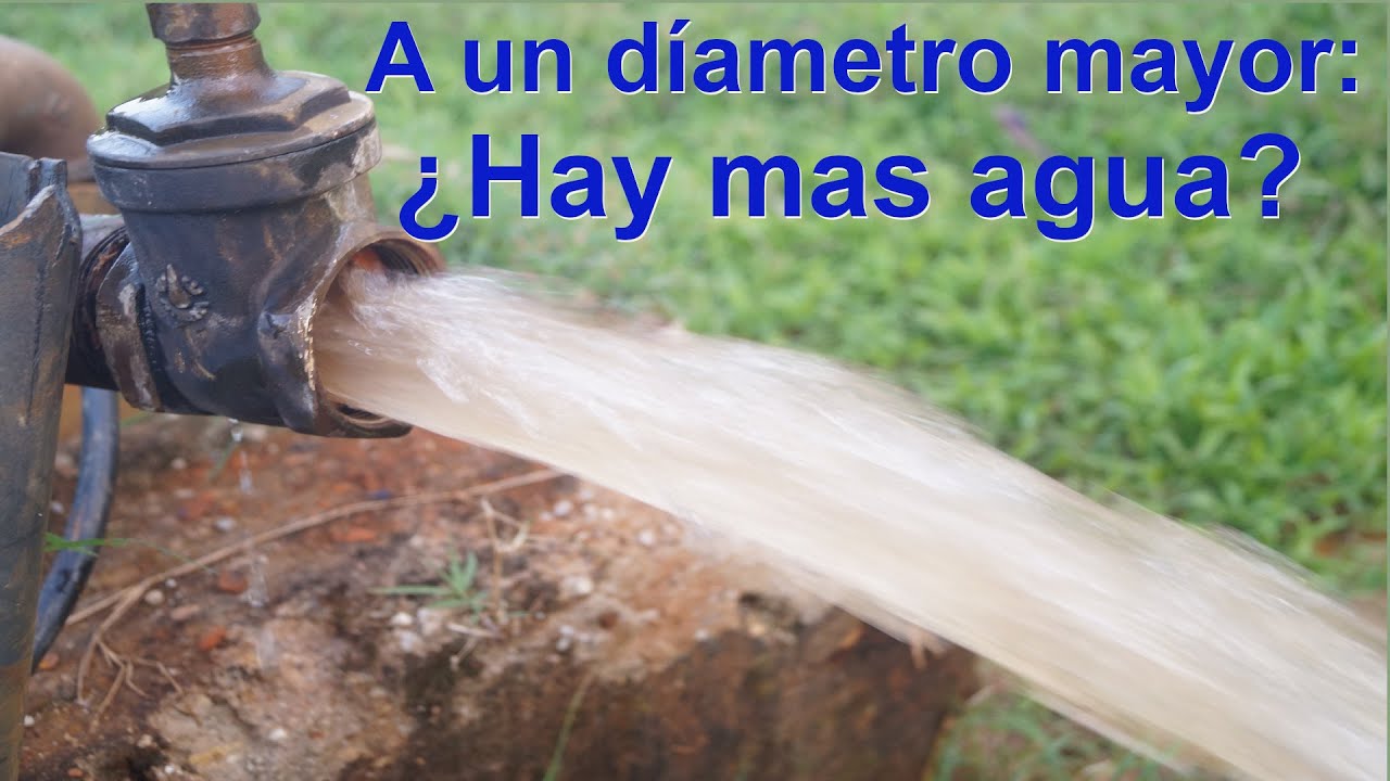 Relación entre el diámetro de la tubería y la cantidad  de agua que sale por una tubería