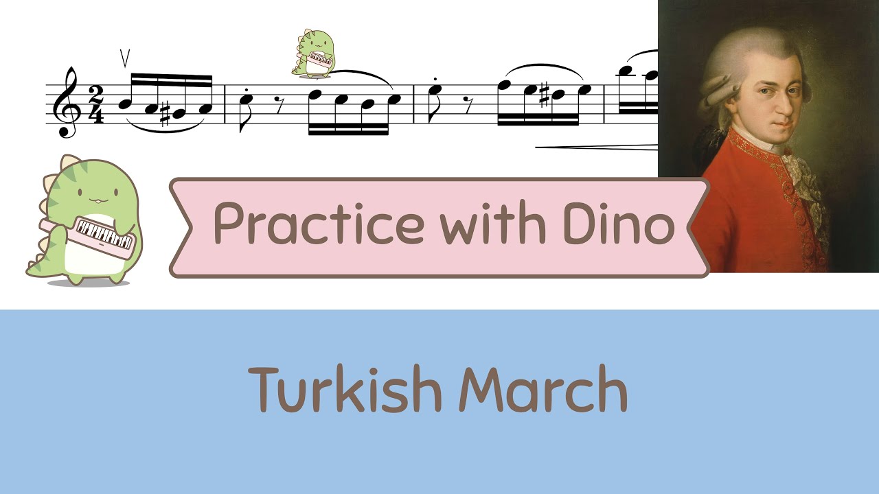 Turkish March by Mozart (Violin Tutorial | Play along | Playing partner)