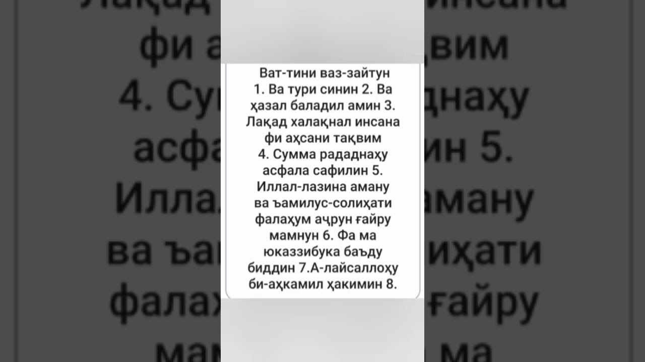сура 95 ат-тин