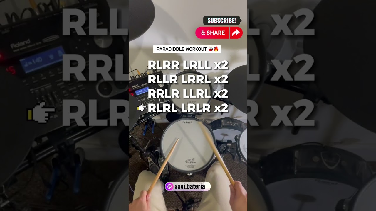 The Ultimate Paradiddle work out on the drums! 🤩. #drumeo #vatersticks