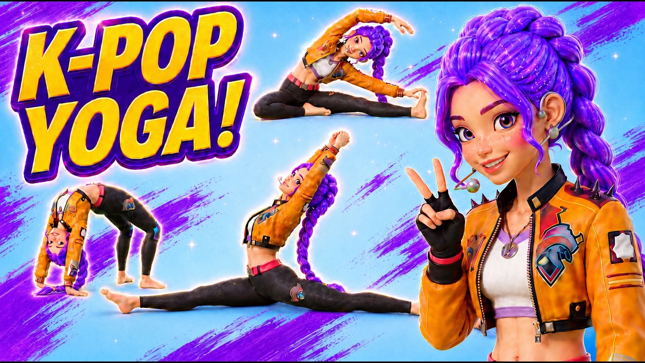 K-Pop Yoga for Kids ✨| Easy Yoga Poses | Full Body Flexibility | Yoga For Children | Yoga with Rumi