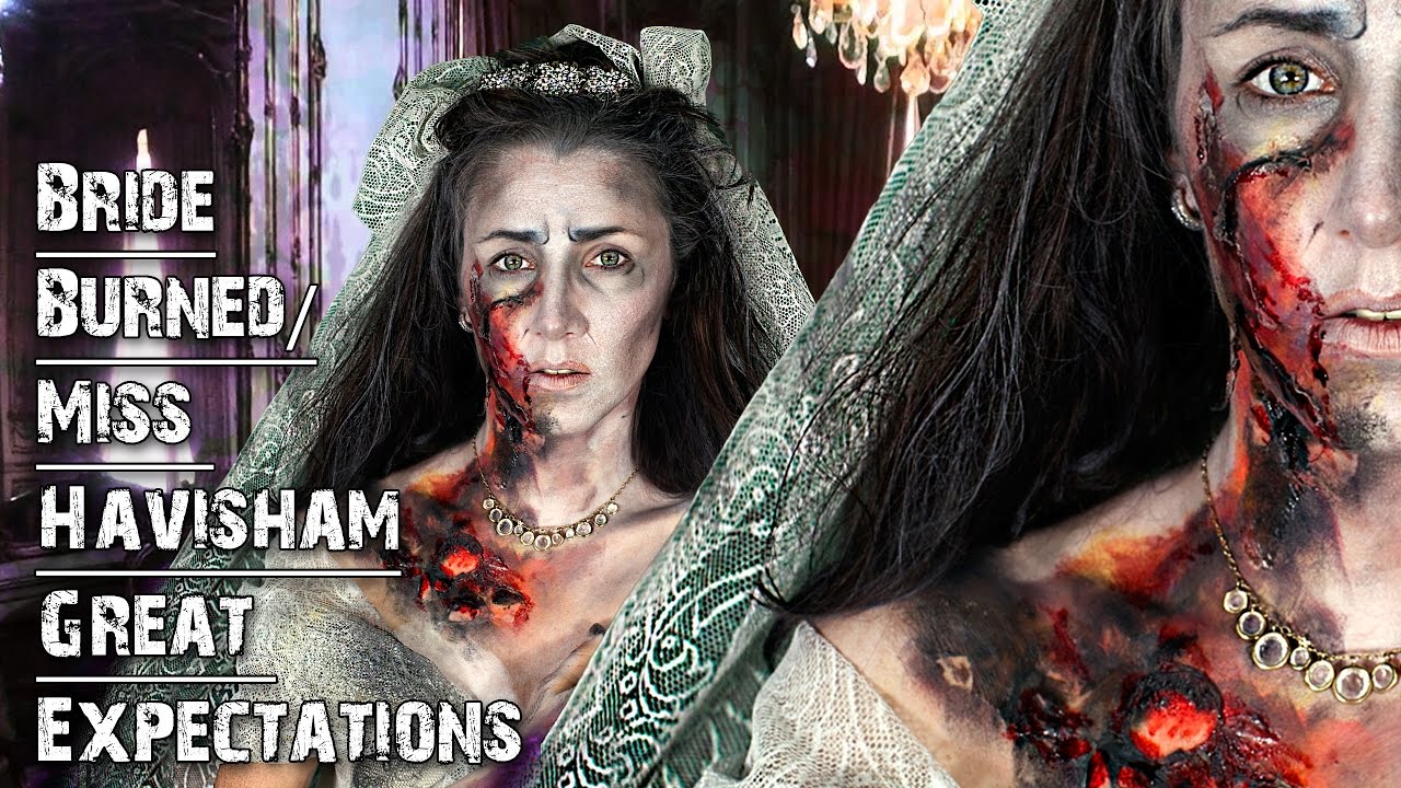 Burned bride of Great Expectations or just a zombie bride + Vail and dress - NO SEWING!