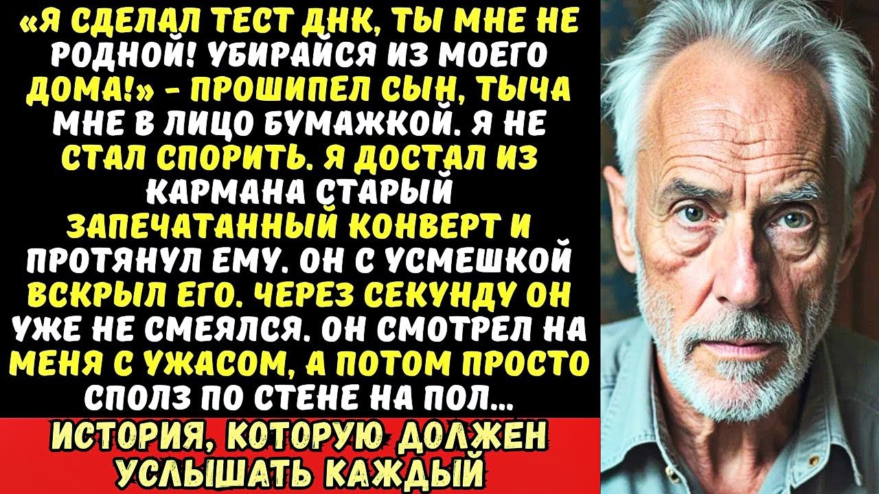 Сын объявил, что я ему не отец, и выгнал из дома. Я дал ему конверт. Он вскрыл его и рухнул на пол…