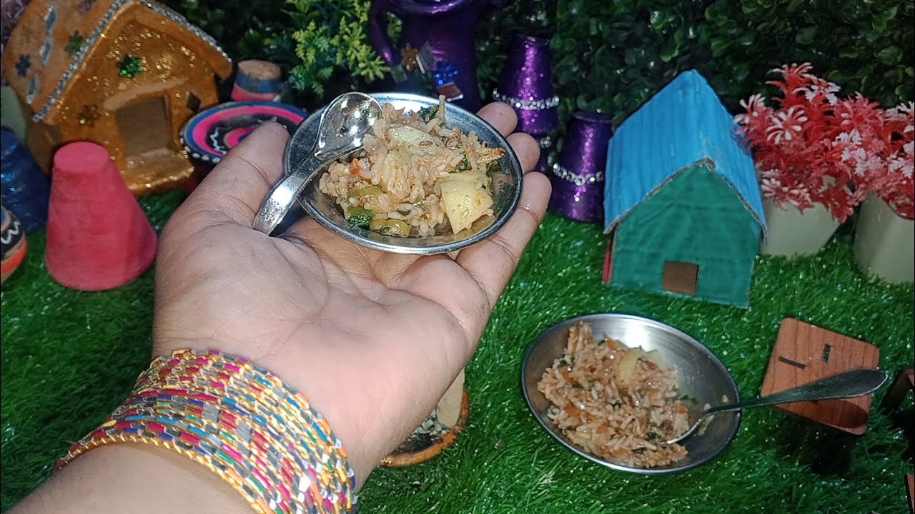 Miniature Aaloo Pulao Recipe| Yummy Pulao  Miniature Kitchen Food| 