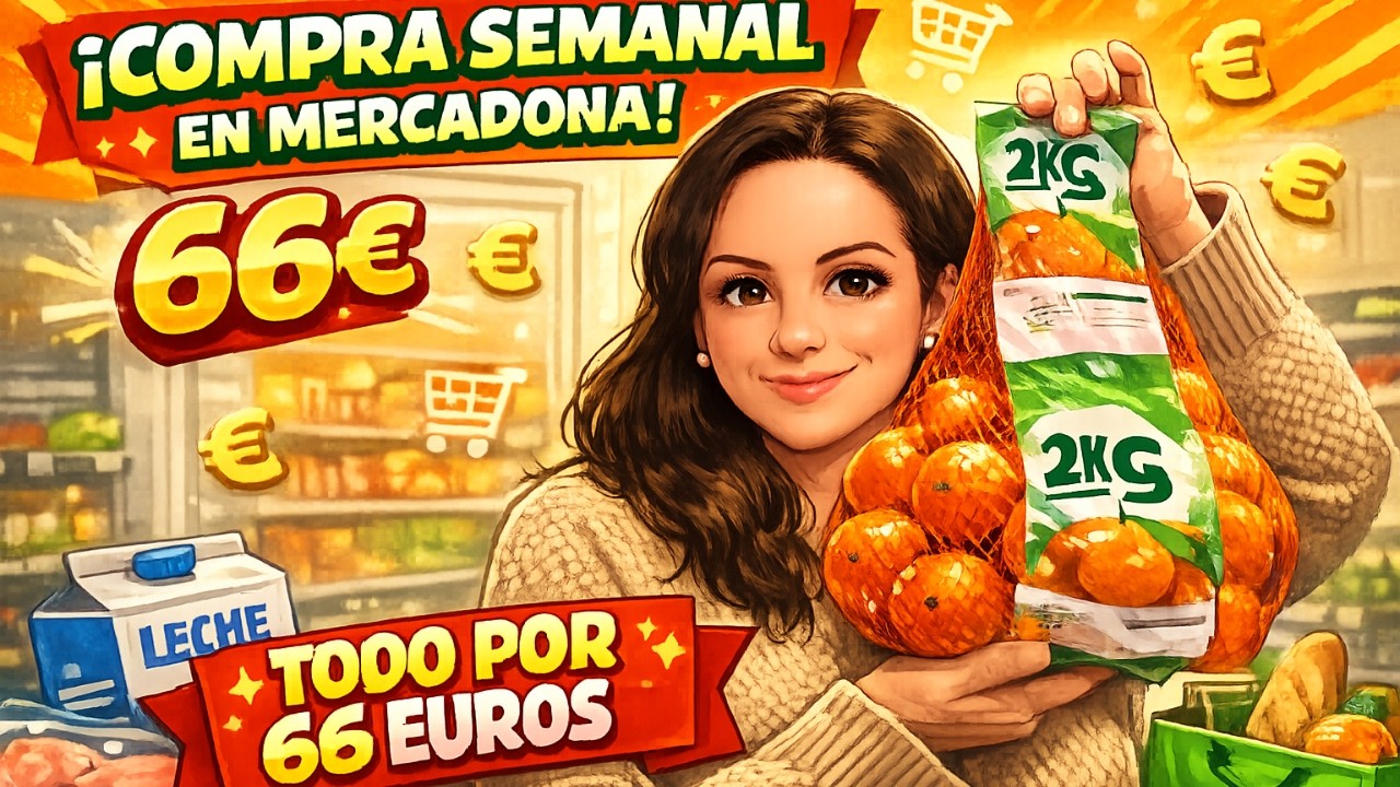 Compra semanal en Mercadona por 66€ 🛒 ¿Se puede llenar el carro con este presupuesto?