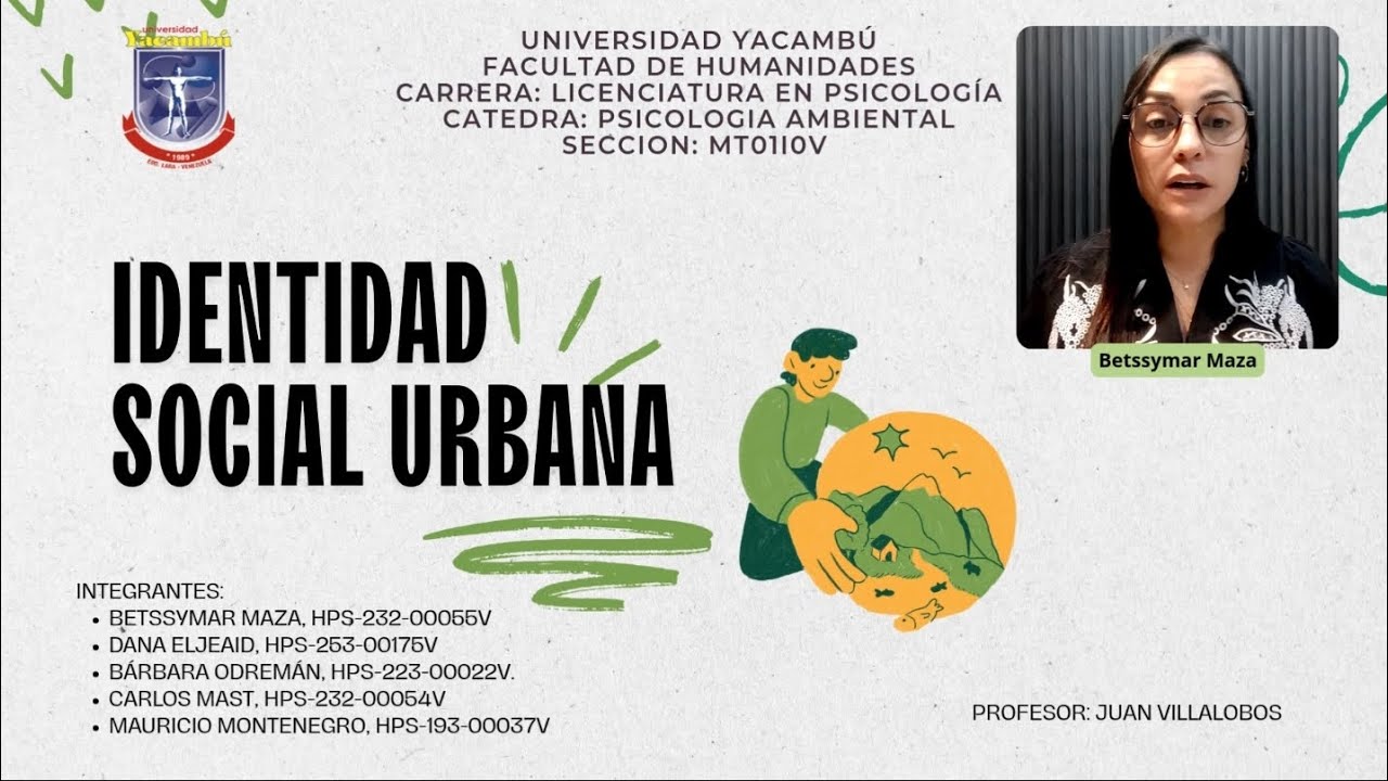 Identidad social urbana universidad Yacambu