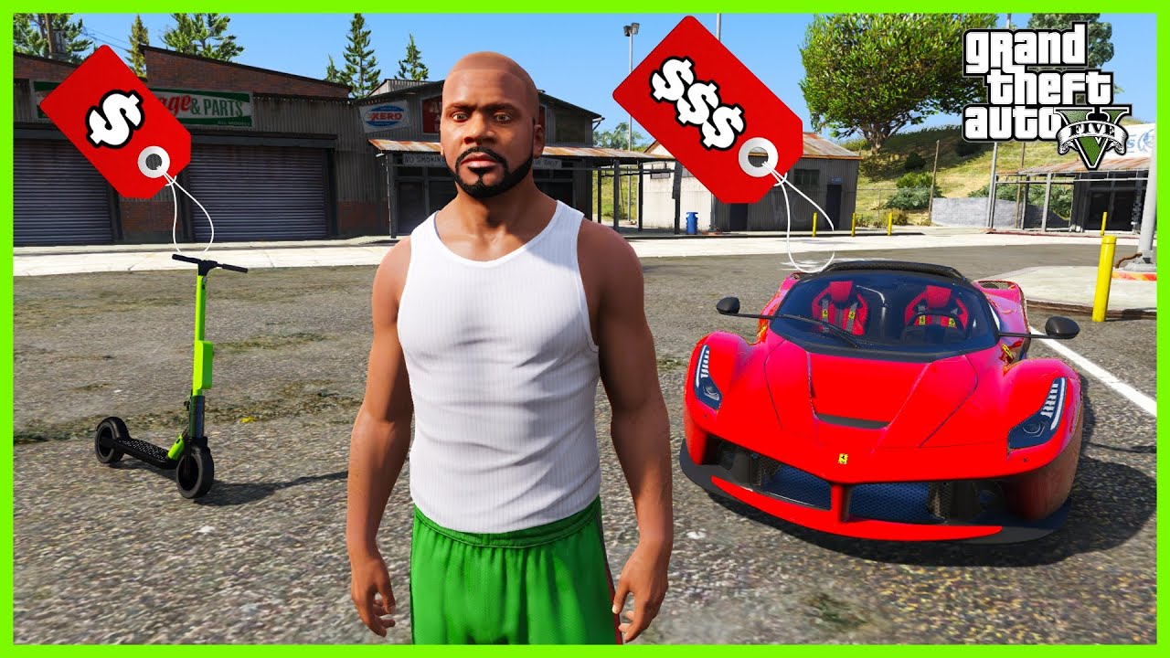 VYMĚNIL JSEM LEVNOU KOLOBĚŽKU ZA DRAHÉ LUXUSNÍ AUTO! (GTA 5 Módy)