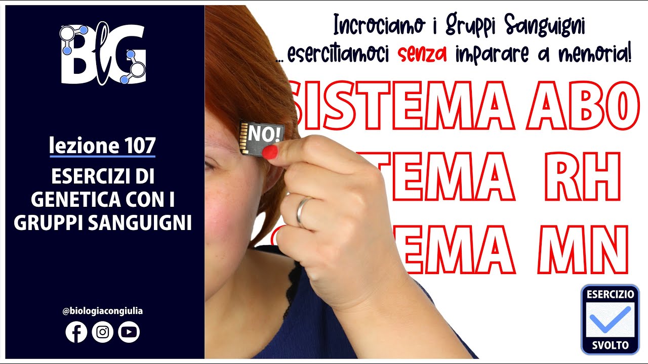 ESERCIZI di GENETICA con i GRUPPI SANGUIGNI