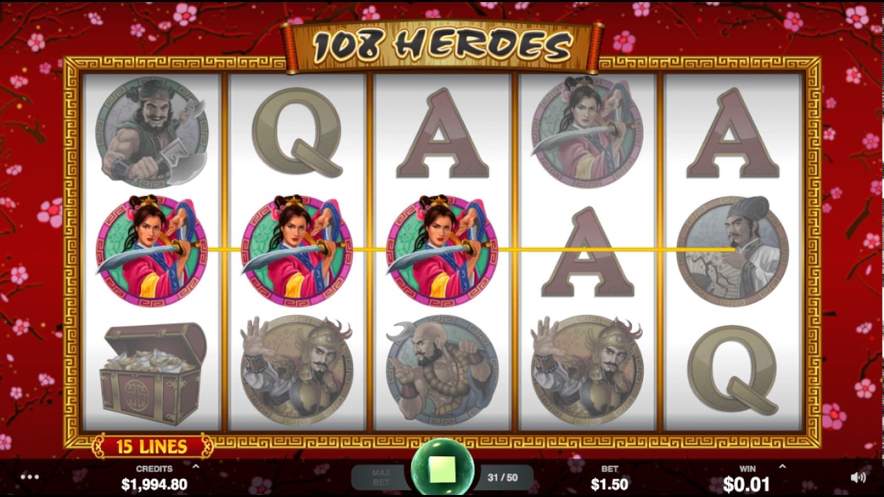 108 Heroes Slot - Microgaming -  50 Spins