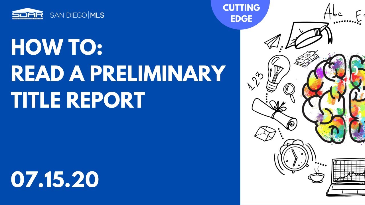 How to Read a Preliminary Title Report [07.15.20]