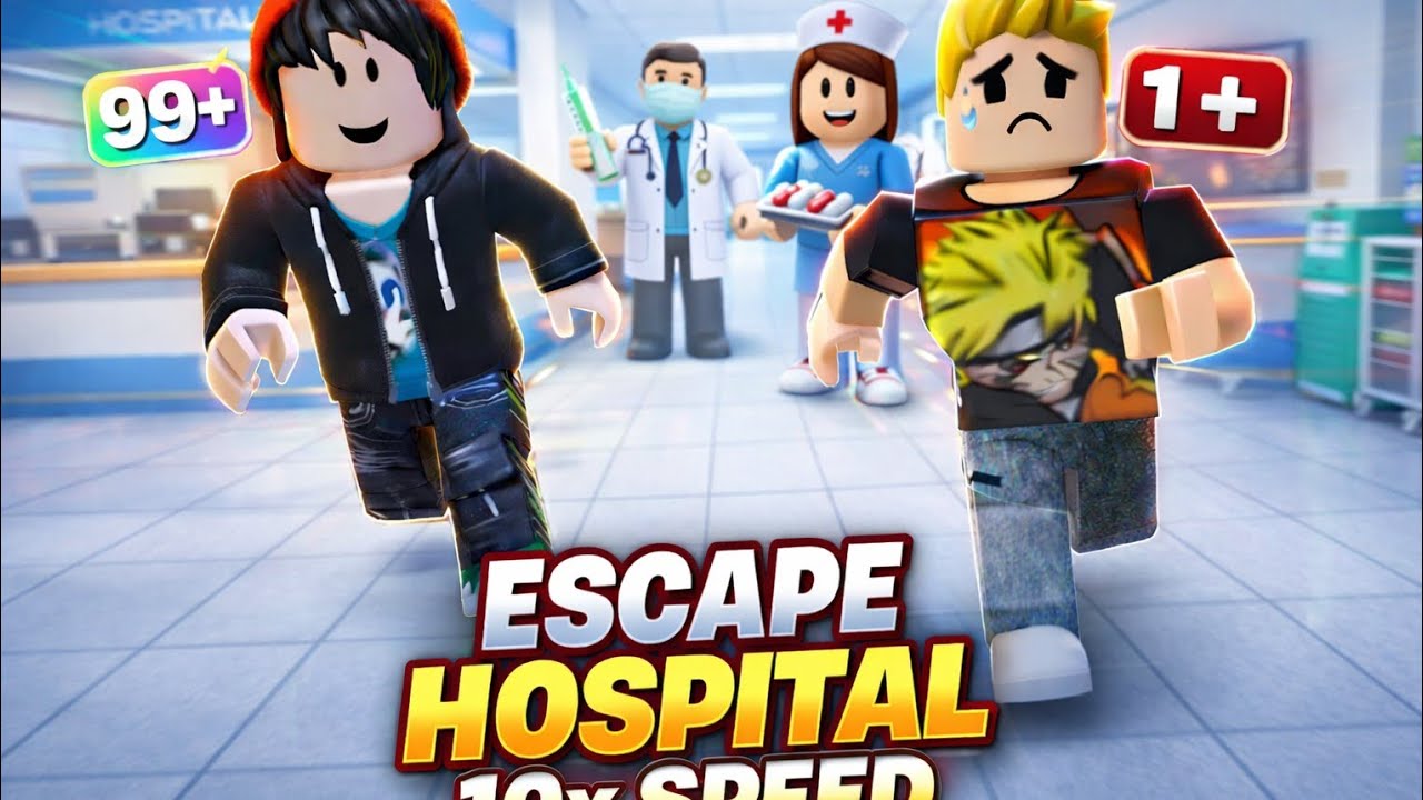 99+ SPEED vs 1+ SPEED 😈 | Escape Hospital WITH FRIEND | Roblox #roblox #escape #hospital #video.