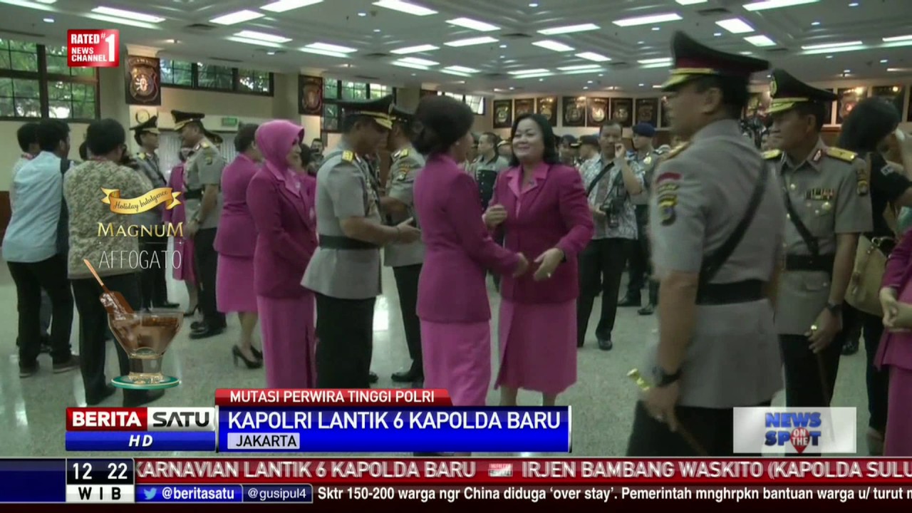 Kapolri Lantik 6 Kapolda Baru di Mabes Polri