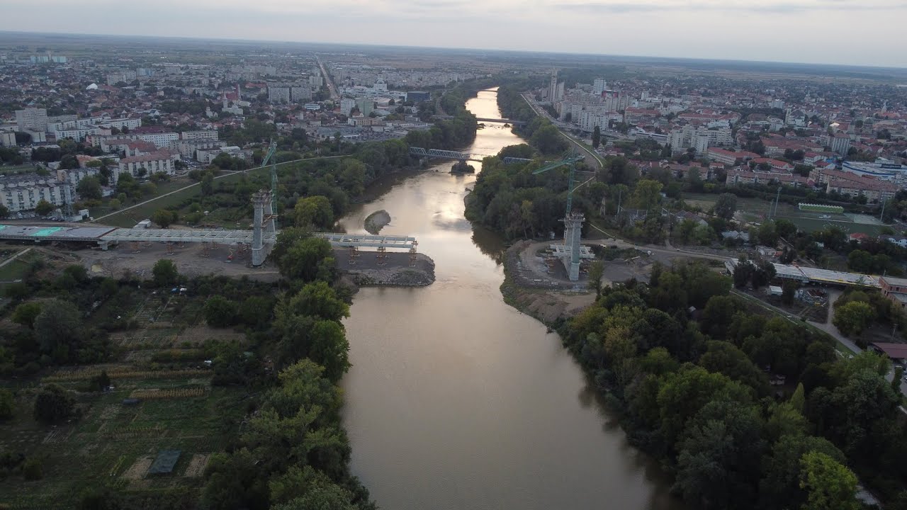 Podul nou peste Somes in Satu Mare  ( New bridge over the Somes river )