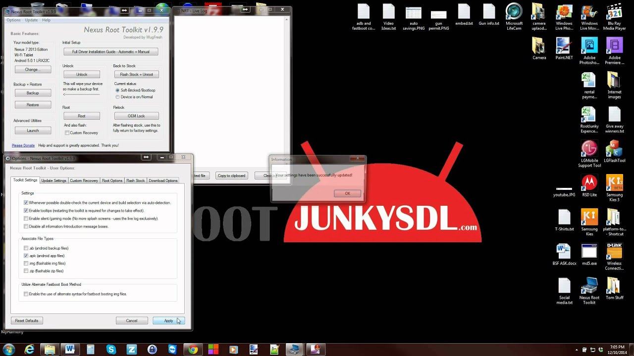 Nexus Root Tool Kit file Association to install apps or APK from your computer to your device