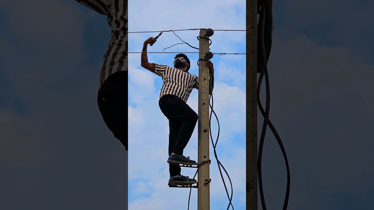 LT Line Cable Joint || #ytshorts #lineman #electrician #top