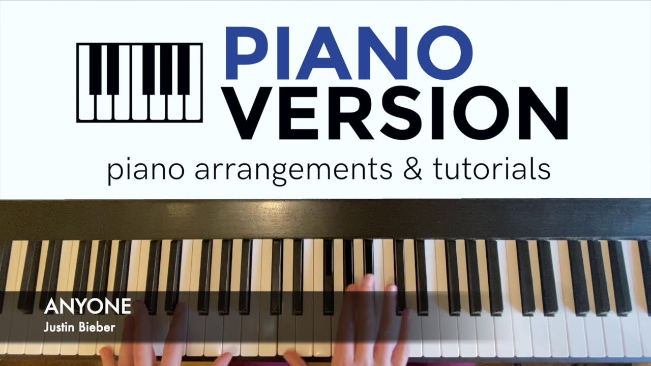 How To Play ANYONE by Justin Bieber, Piano tutorial with chords (Intermediate with Easy workarounds)