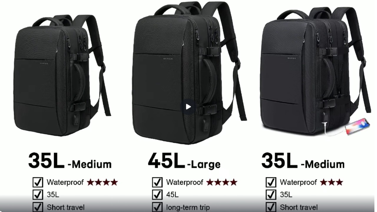 Online Bag Shop in Dhaka - Review Bange BG1908 Backpack Multifunction Expandable Anti Theft Water BD