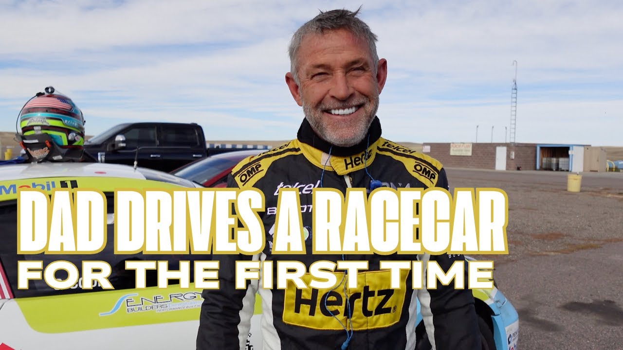 My Dad Drive's a Racecar For the 1st Time!!!