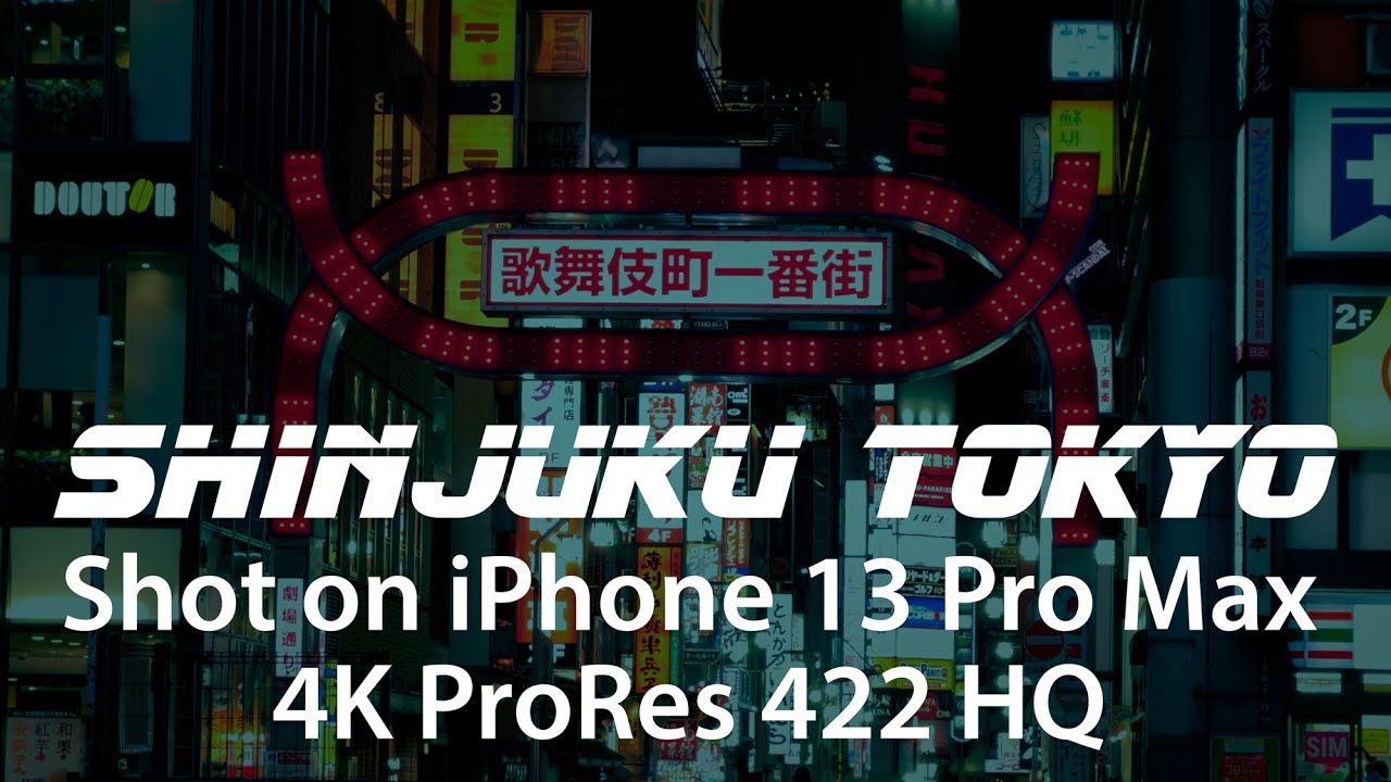 Shinjuku Tokyo Night 新宿 | Shot on iPhone 13 Pro Max 4K ProRes HQ 422 HDR Low light Test w/t DJI OM 5