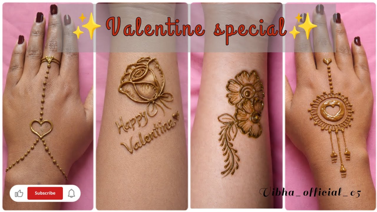 Simple & classy mehndi designs for beginners | valentine week special ✨👀 | beginners friendly | 