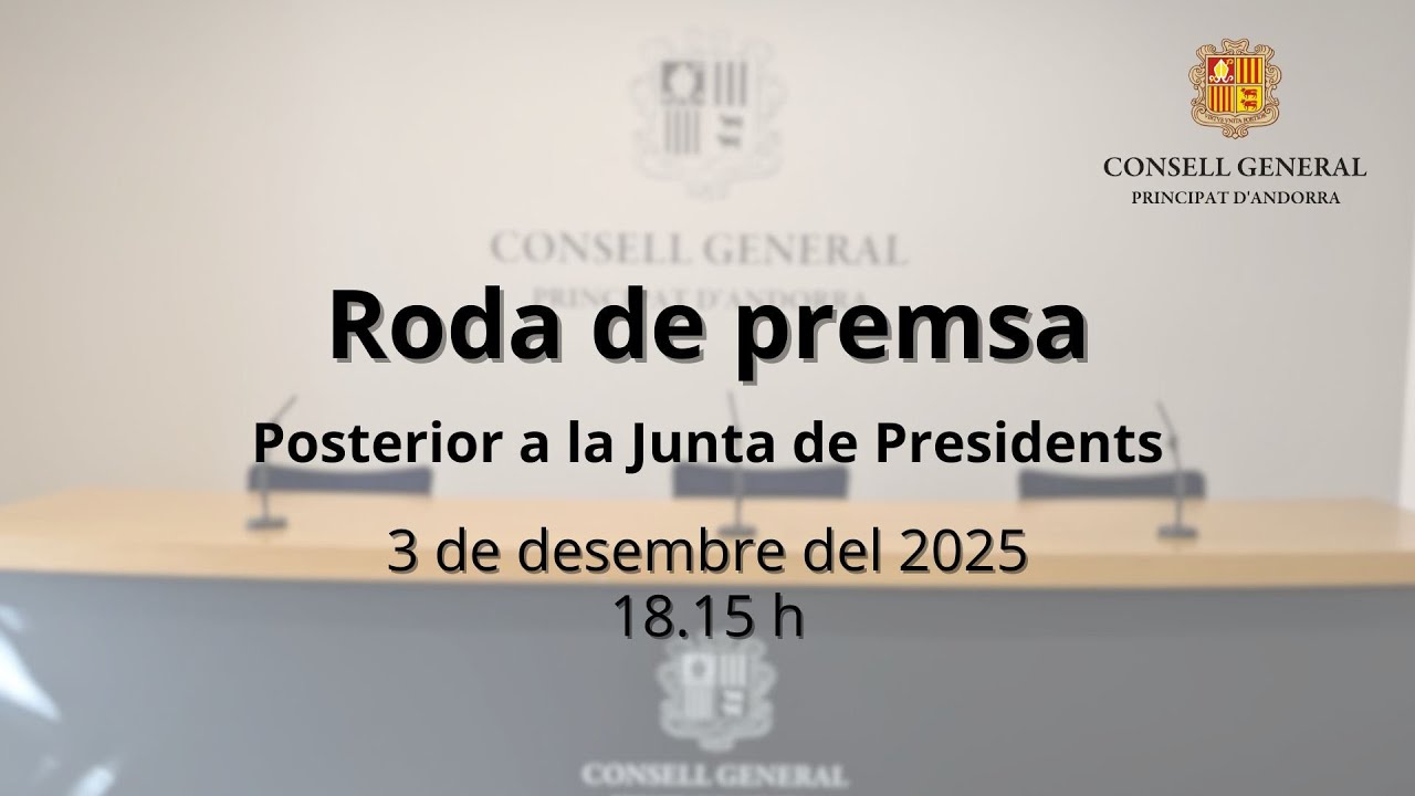 Roda de premsa posterior a la Junta de Presidents