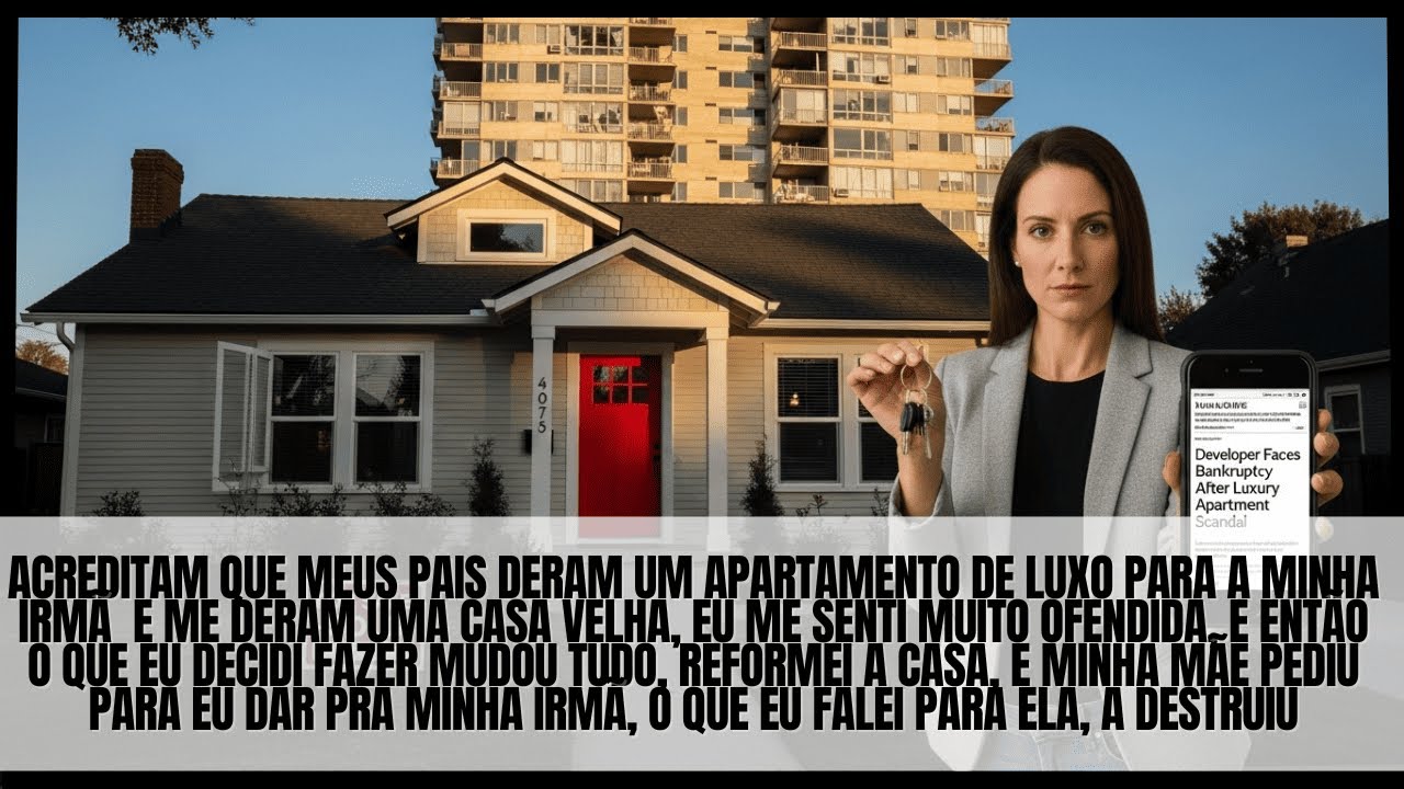 Meus Pais Me Deram uma Casa Destruída e um Apartamento de Luxo pra Minha Irmã... O Que Descobri...