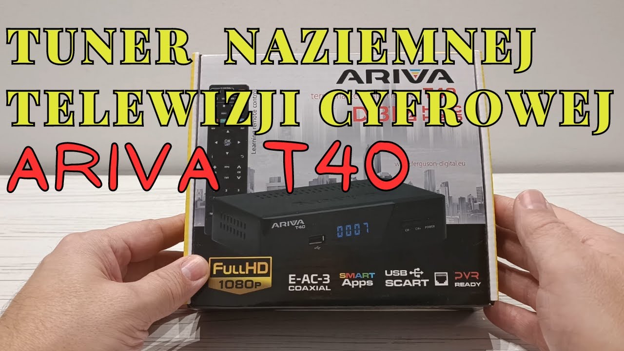 Tuner DVB-T2 Ariva T40 - recenzja tunera do odbioru naziemnej telewizji cyfrowej  DVB-T2 HEVC