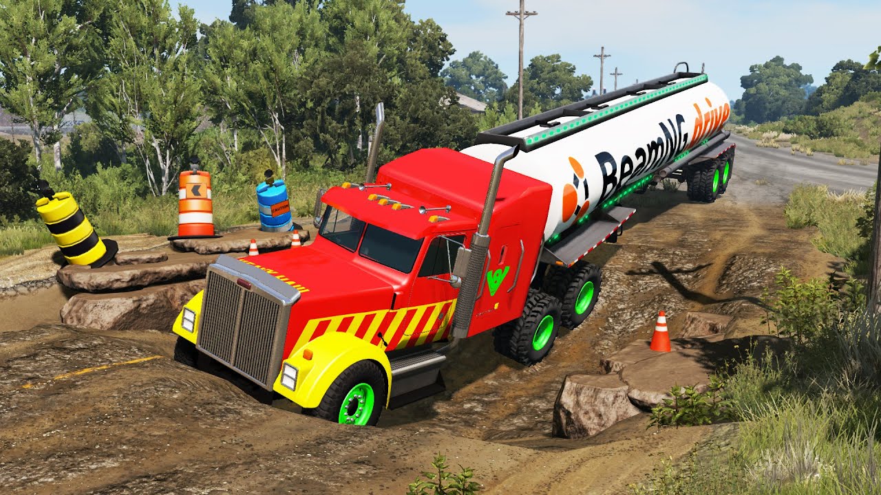 Trucks vs Potholes #4 | BeamNG.DRIVE