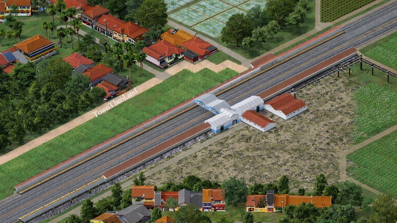 Building a Realistic Village Train Station  | TheoTown Timelapse