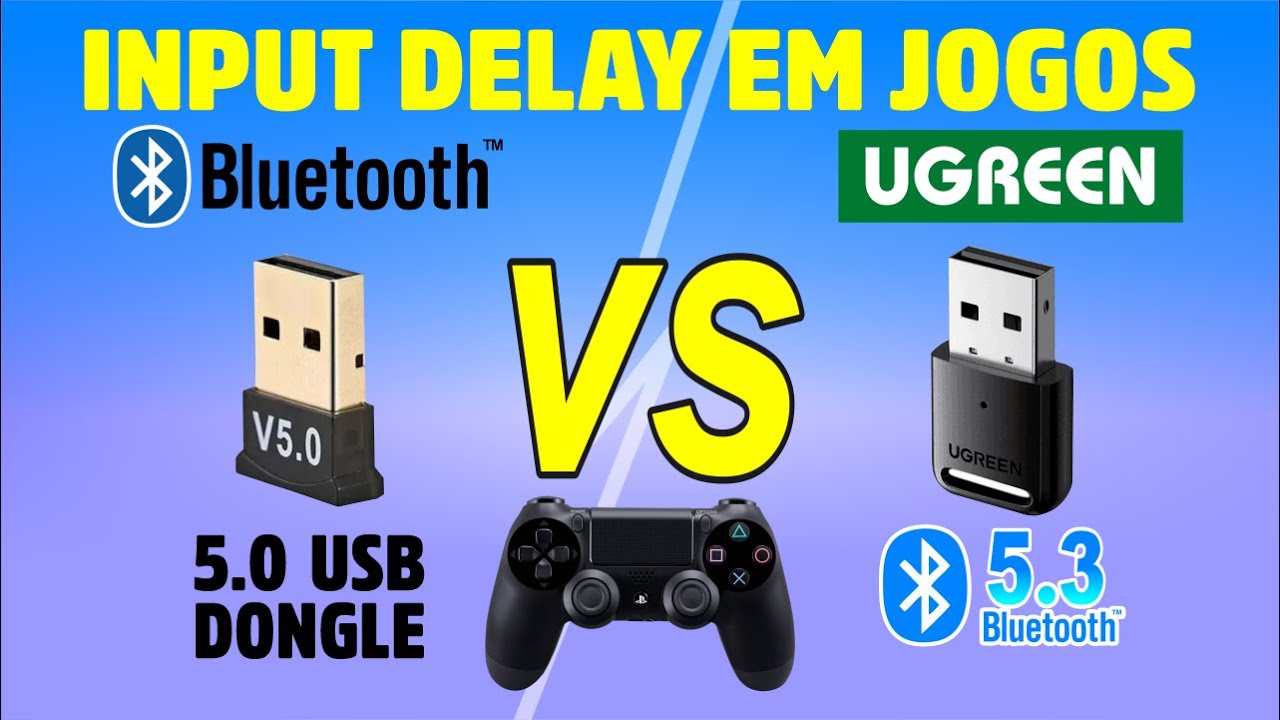 COMPARATIVO DE INPUT DELAY - ADPATADOR BLUETOOH UGREEN EM CONTROLE DE PS4.