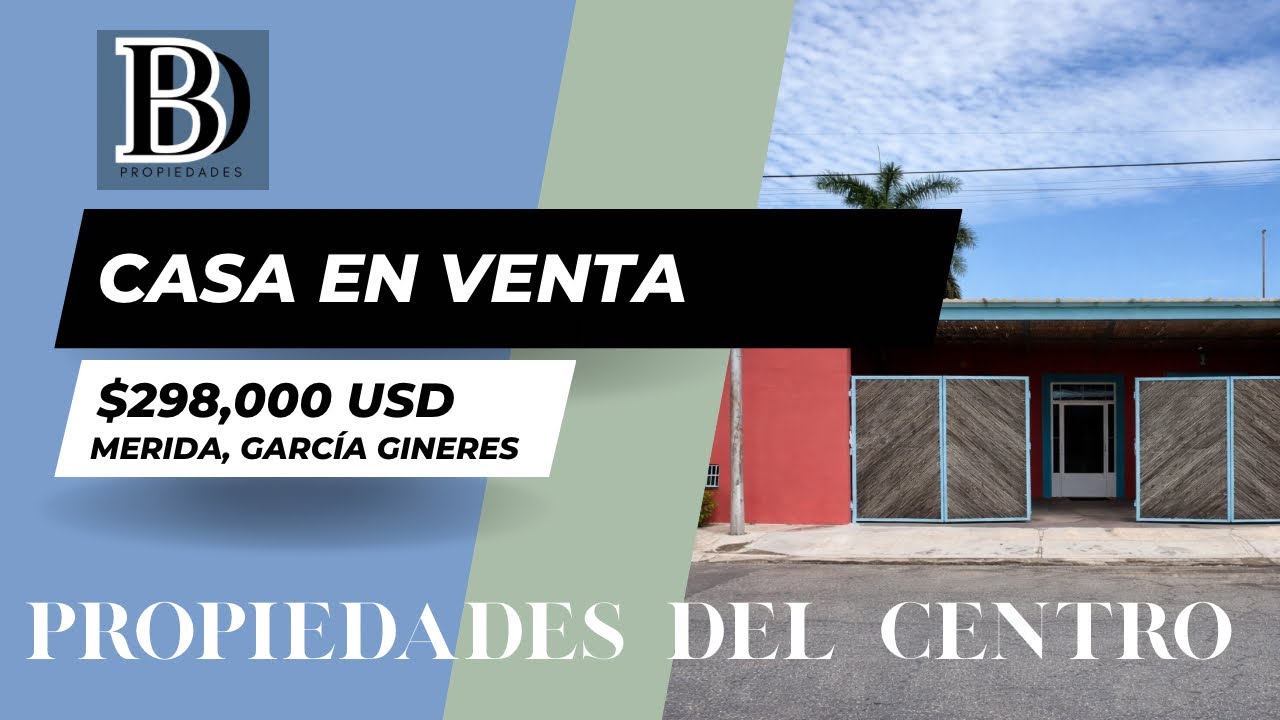 OPORTUNIDAD ÚNICA CASA EN VENTA EN GARCÍA GINERÉS – MÉRIDA 