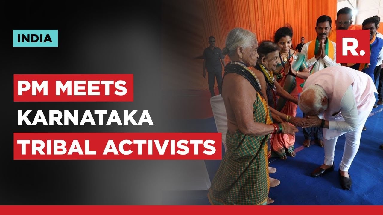PM Modi Meets Padma Recipients & Karnataka Tribal Activists Tulsi Gowda & Sukri Bommagowda