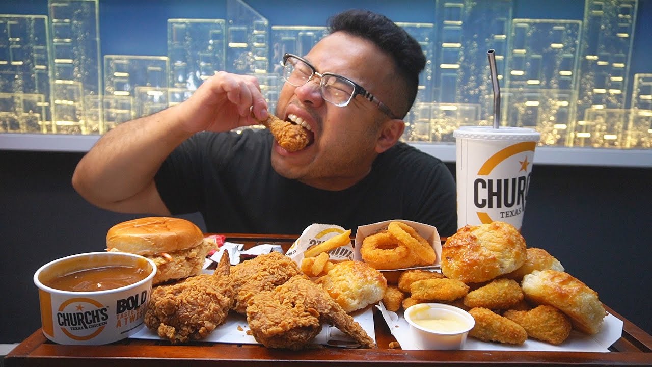 DO NOT WATCH If You Crave Texas Church Chicken - Eating Session