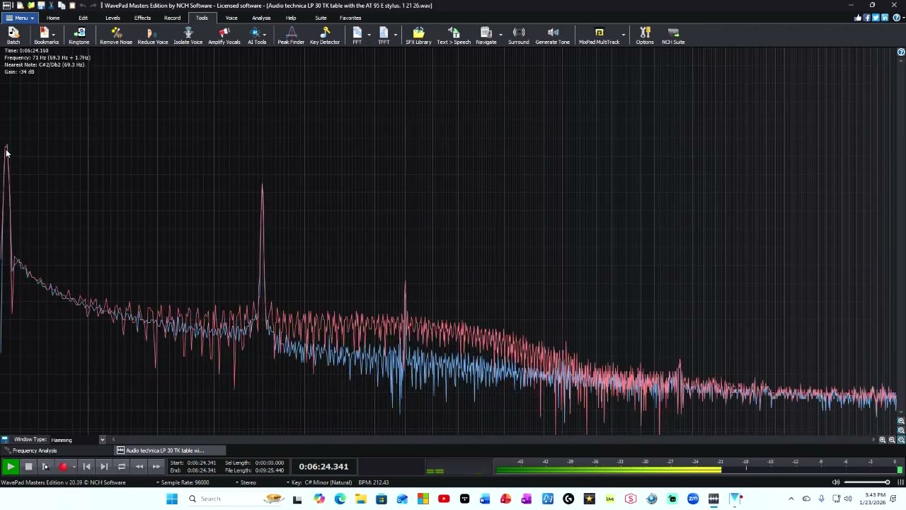 Audio Technica LP30TK table test with an 95E cart SMSL phono stage