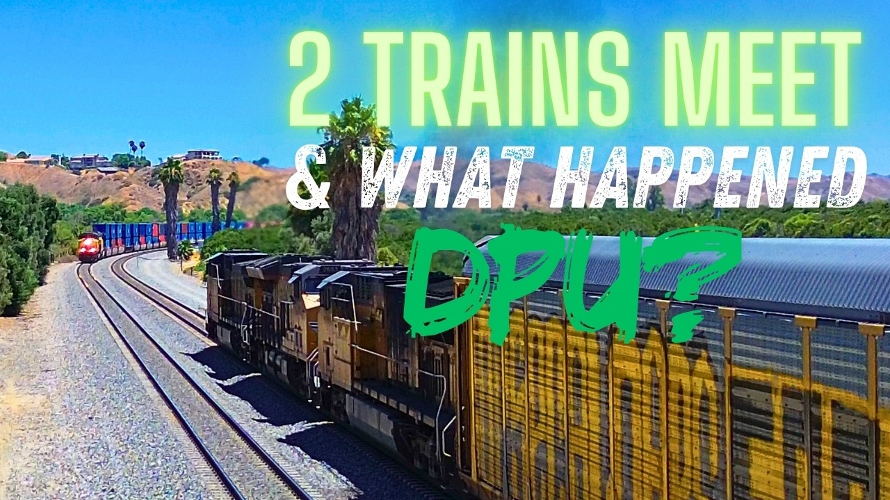 2 TRAINS MEET in San Timoteo Canyon! & What Happened to this DPU???