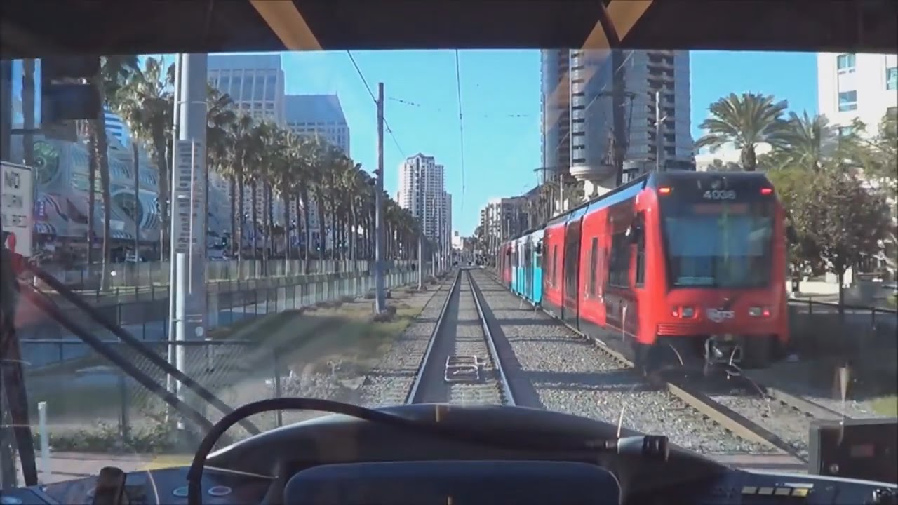 San Diego Trolley (Green Line) Entire Line Ride - 1/2/15