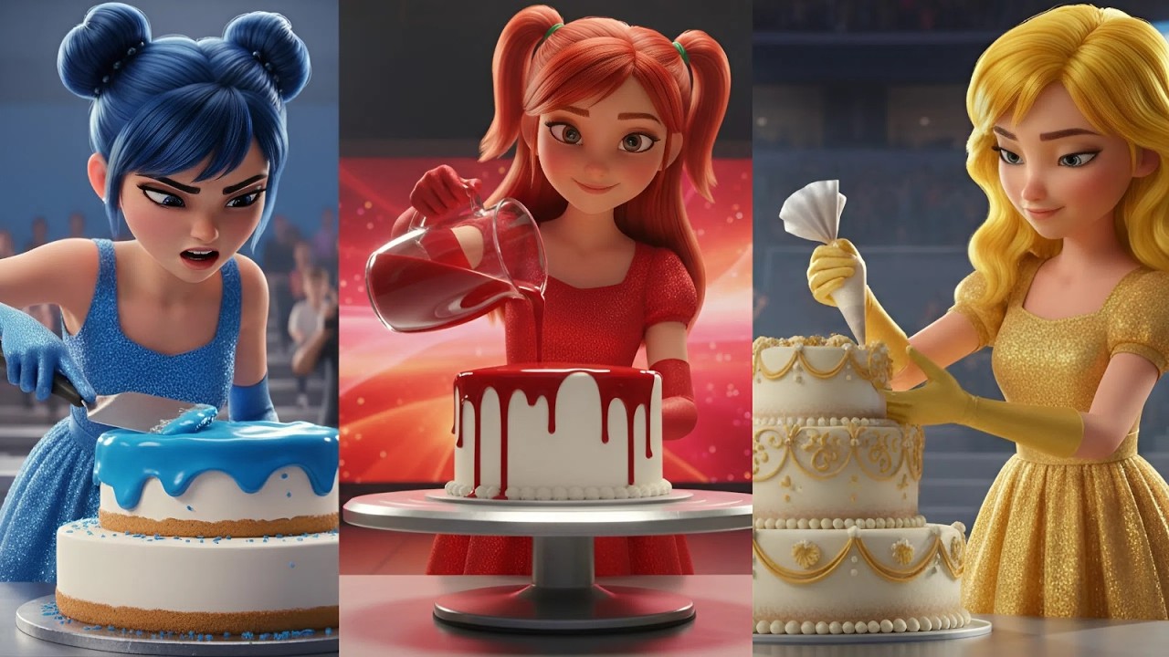 😱 Cake Championship: Lyly vs Zaya vs Miri Ultimate Dessert Battle! | KPOP Demon Hunters