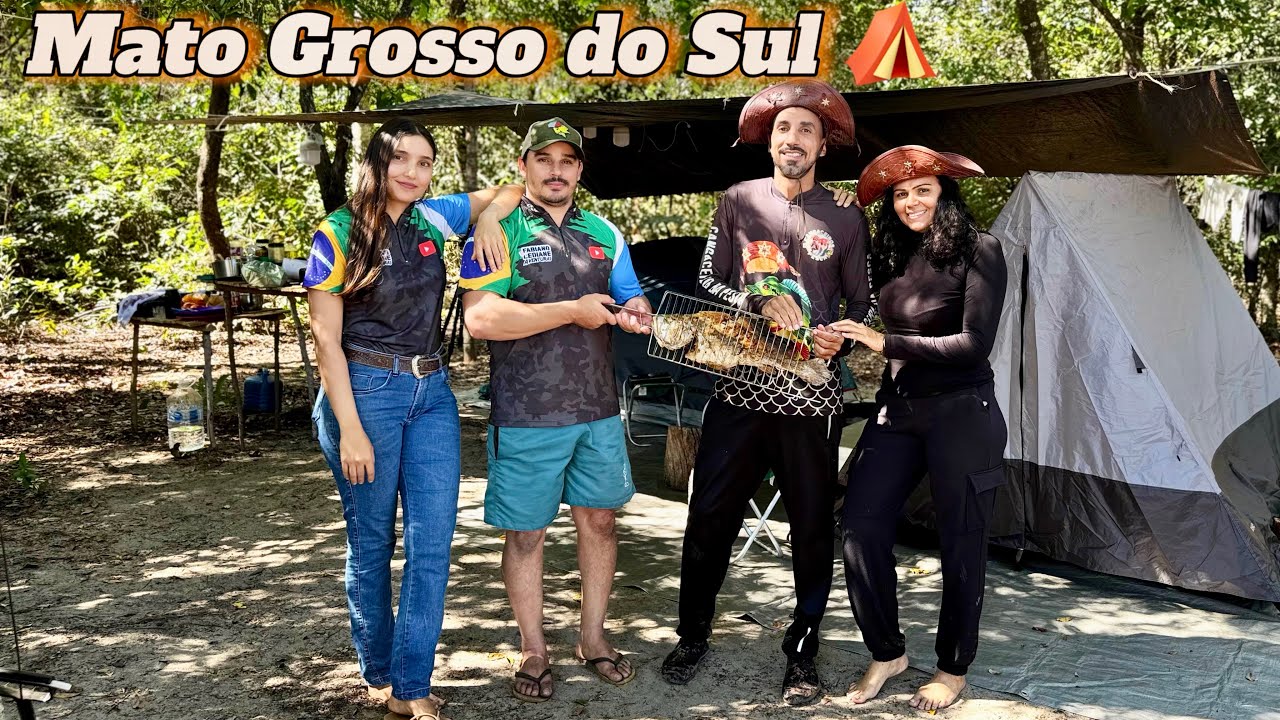NOSSO Primeiro ACAMPAMENTO no MATO GROSSO DO SUL: pescaria COM @Fabiano e Lediane -Aventuras