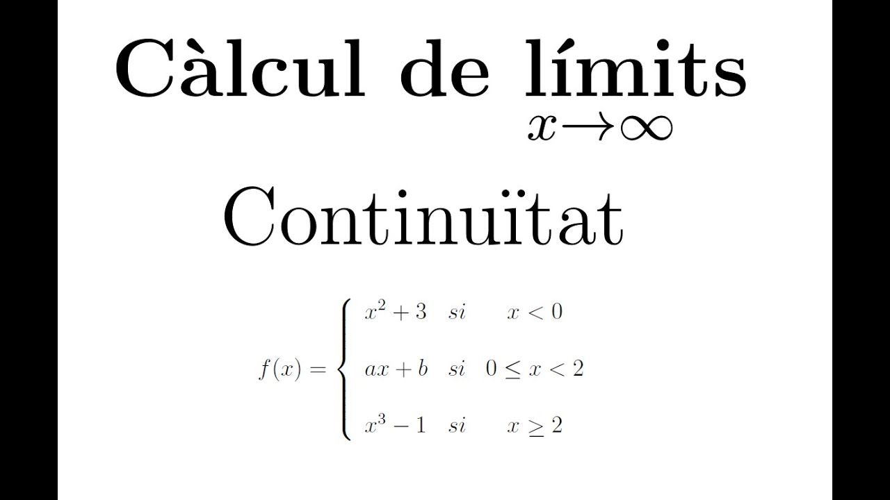Càlcul de límits: Continuïtat de funcions - Part 2