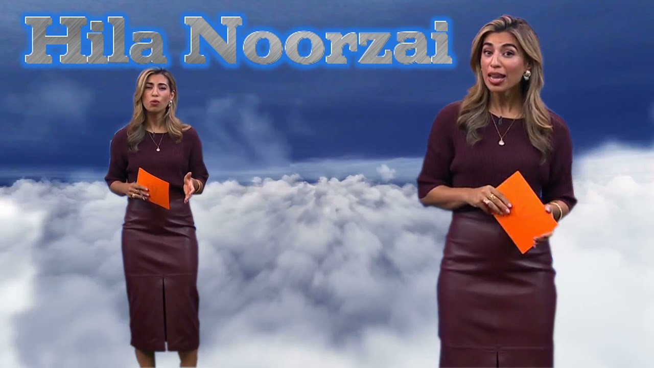 Hila Noorzai in Red Leather Pencil Skirt