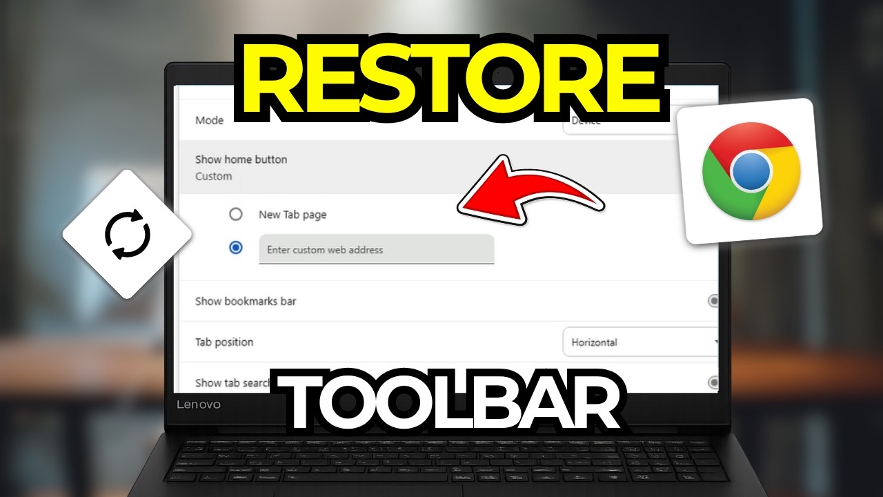 How To Restore Missing Chrome Top Toolbar In Windows 11 And 10 | Tutorial 2026