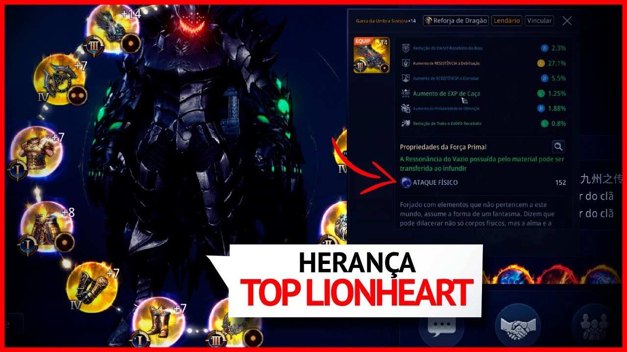 ESSA HERAN&Ccedil;A DA MUITO STATUS, TOP LIONHEART CONTA MAIS FORTE SAIR DO BOOST - MIR4