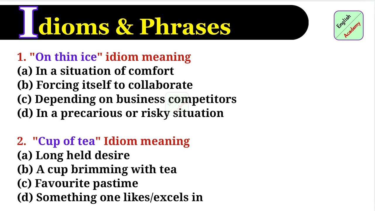 Idioms and Phrases 13- ,for all competitive exams English academy by Deepak KR#SSC #MTS #competitive