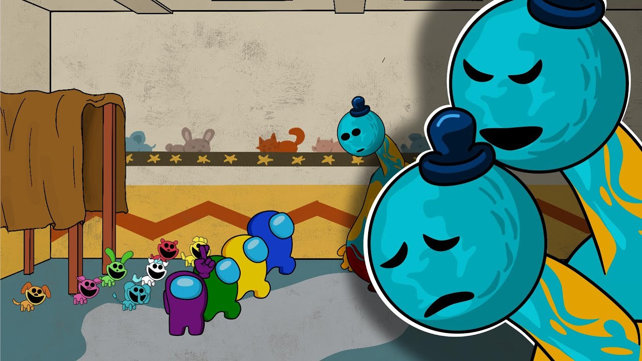 AMONG US vs. DOEY the DOUGHMAN in POPPY PLAYTIME CHAPTER 4 || kiwis ANIMATION