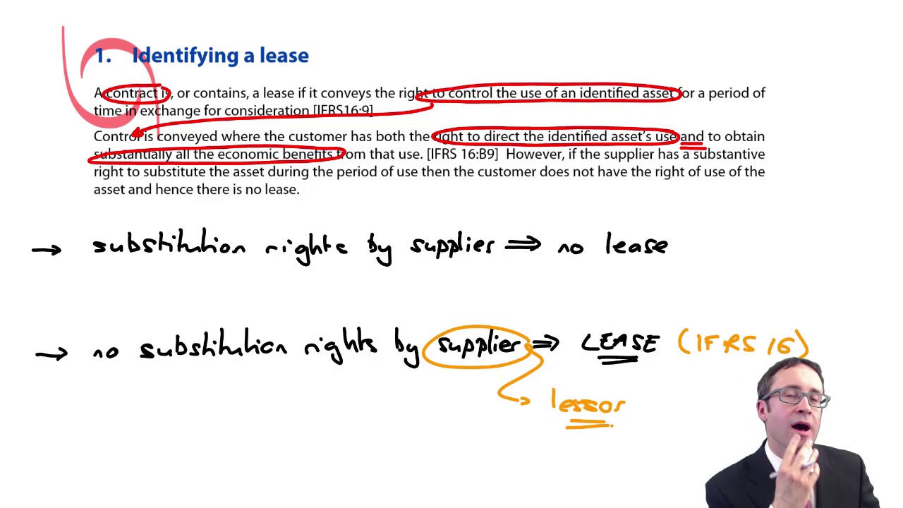 IFRS 16  Identifying a lease - ACCA (SBR) lectures