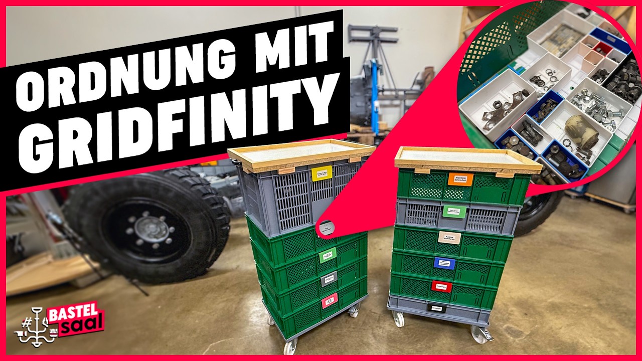 Baut DIESEN Werkstattwagen aus Euroboxen mit GRIDFINITY für noch mehr ORDNUNG