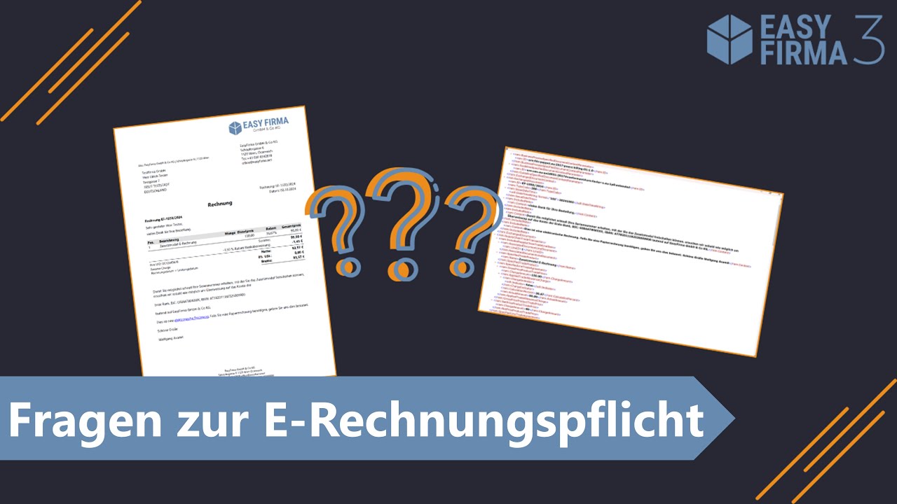 Fragen zur E-Rechnungspflicht mit EasyFirma 3