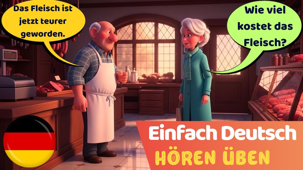 Повседневные диалоги на немецком языке для начинающих | 10 коротких немецких диалогов о покупке мяса