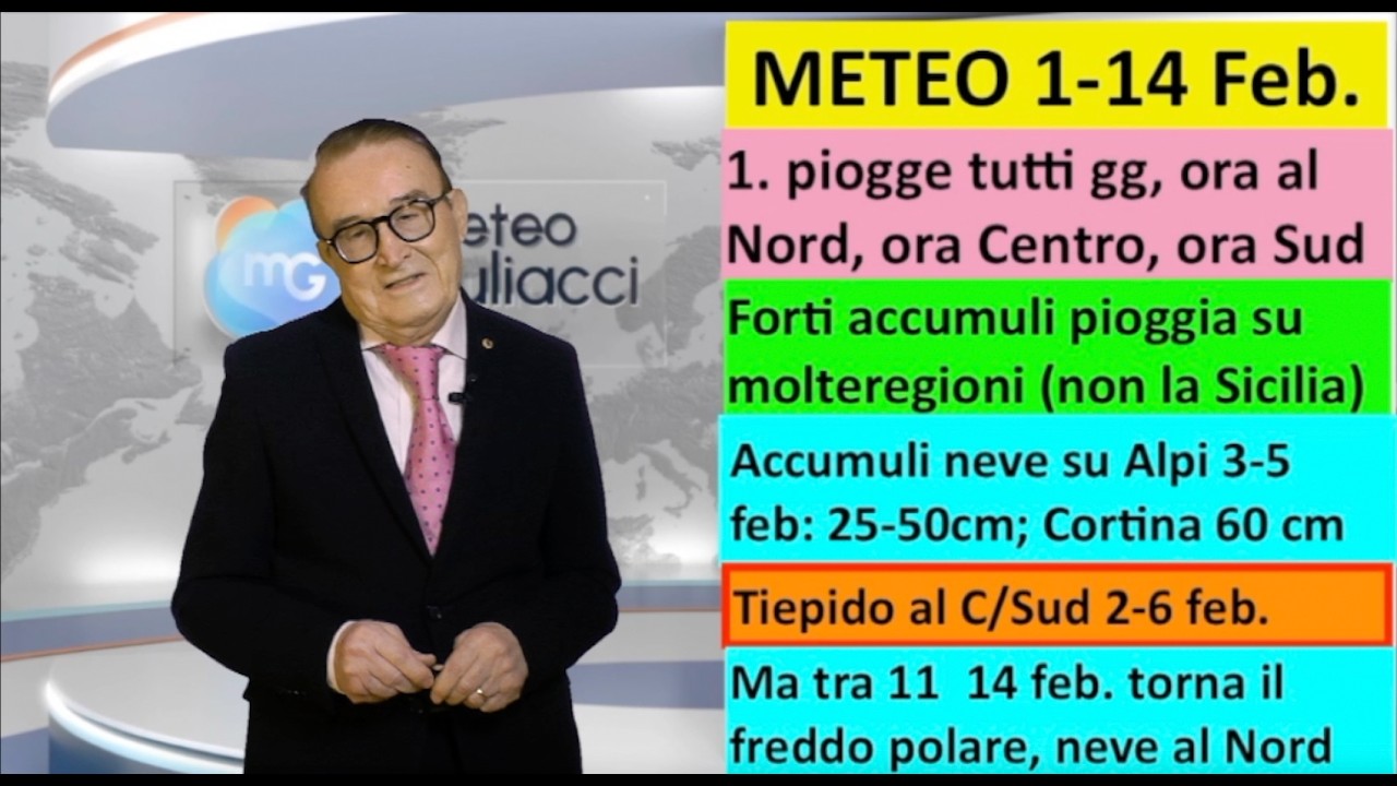 1-14 febbraio,troppe piogge, Alpi nevose, sciabolata invernale