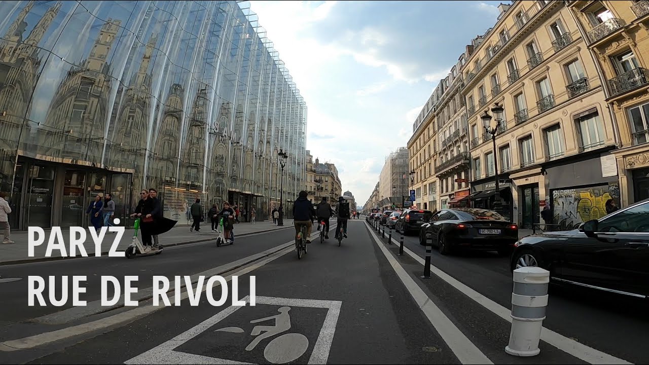 [Paryż] Rue de Rivoli na rowerze